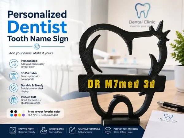 Custom Dentist Desk Name Sign