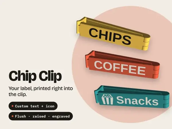 Custom Snap-Fit Bag Clip