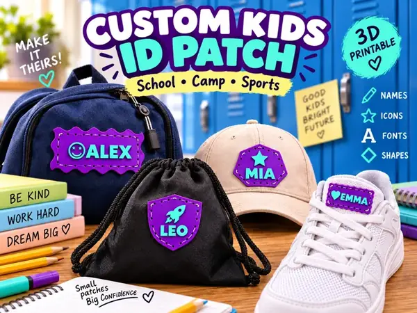 Custom Kids Name Patch – School, Camp & Sports