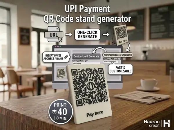 Custom UPI Payment QR Code Stand