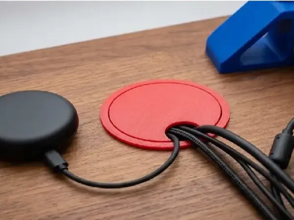 Custom Desk Cable Grommet with Snap-Fit Lid