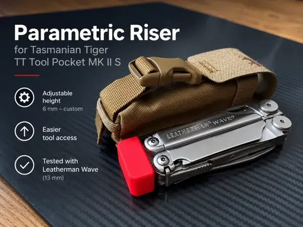 Riser for Tasmanian Tiger TT Tool Pocket MK II S