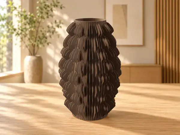 Pinecone Lamella Vase – Woodland Decor