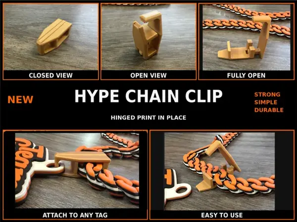 Custom Hinged Clip for Hype Chain