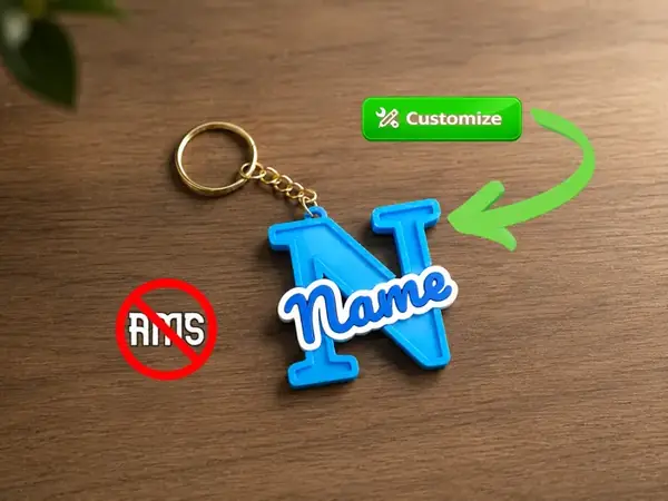 Custom Multipart Letter & Name Keychain