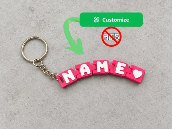 Custom Modular Name Keychain