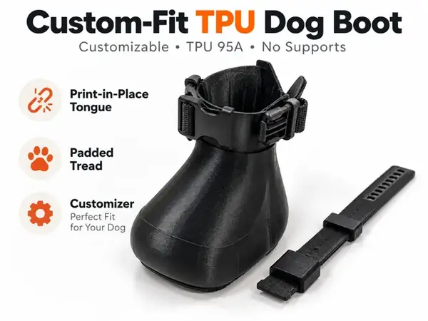 Custom-Fit TPU Dog Boot