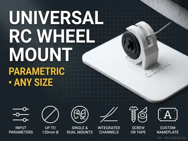 Universal RC Airplane & Car Wheel Wall Mount