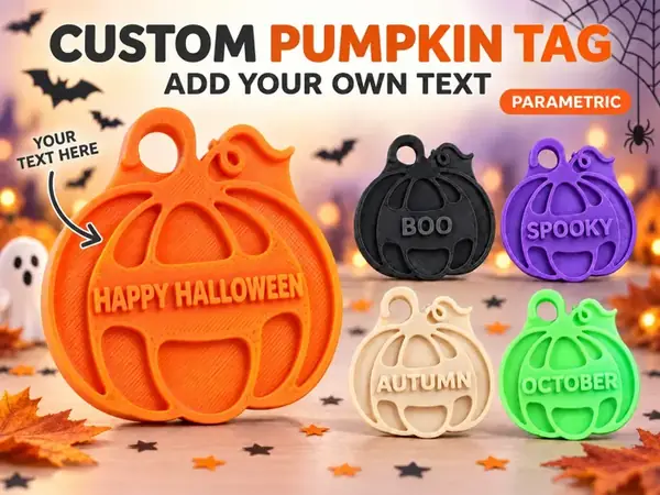 Custom Halloween Pumpkin Tag