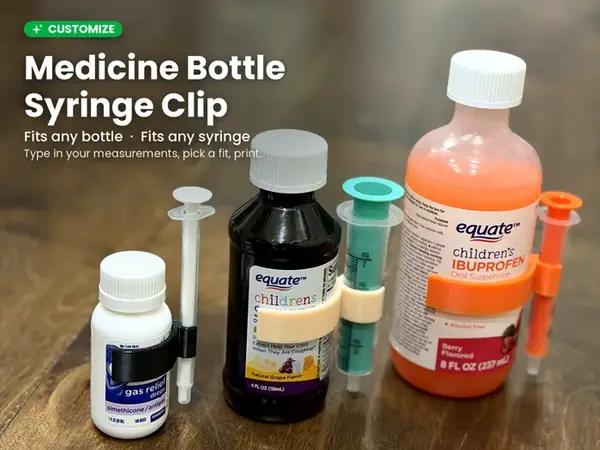 Medicine Syringe Holder Clip – Fits Any Bottle