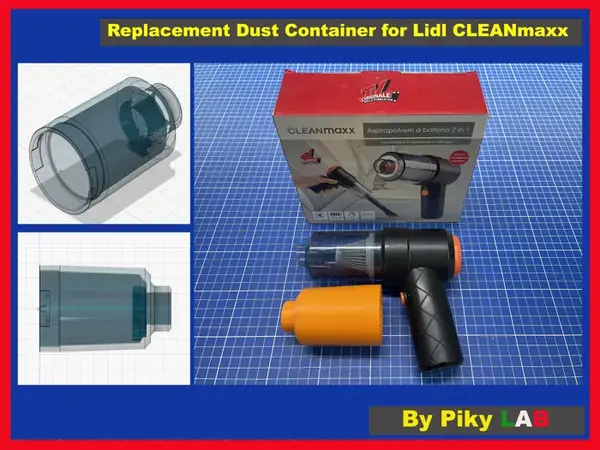 Replacement Dust Container for Lidl CLEANmaxx