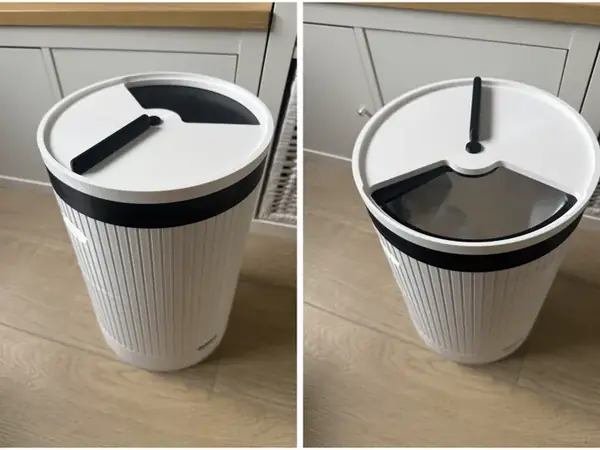 Office Bin – Rotating Lid, Hidden Bag & Battery Drop
