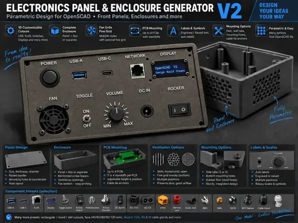 Custom Electronics Panel & Enclosure V2