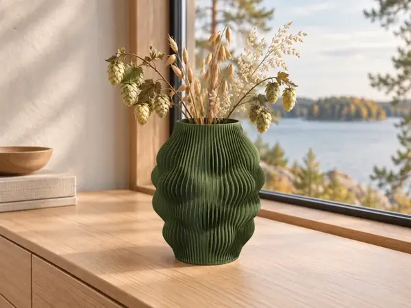 Hop Cone Lamella Vase