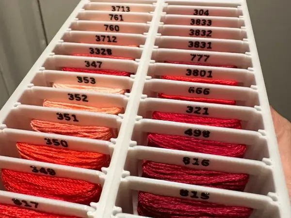 Custom Numbered Embroidery Floss Bobbins