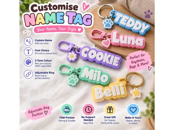 Custom Name Keychain / Pet Tag