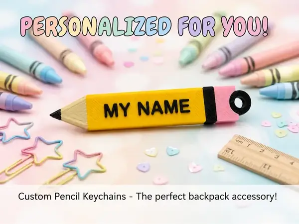 Custom Name Pencil Keychain