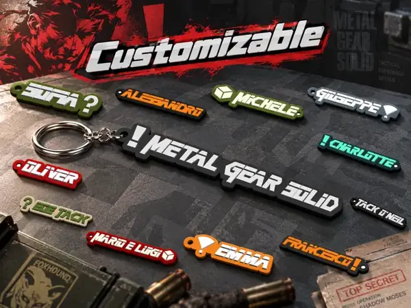 Metal Gear Solid Name Keychain & Name Tag