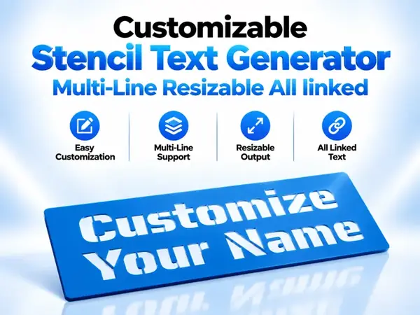 Custom Multi-Line Text & Number Stencil