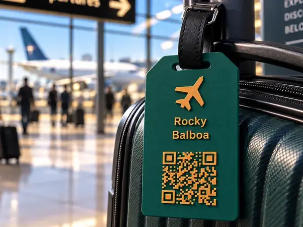 Custom Travel Tag with QR Code and NFC