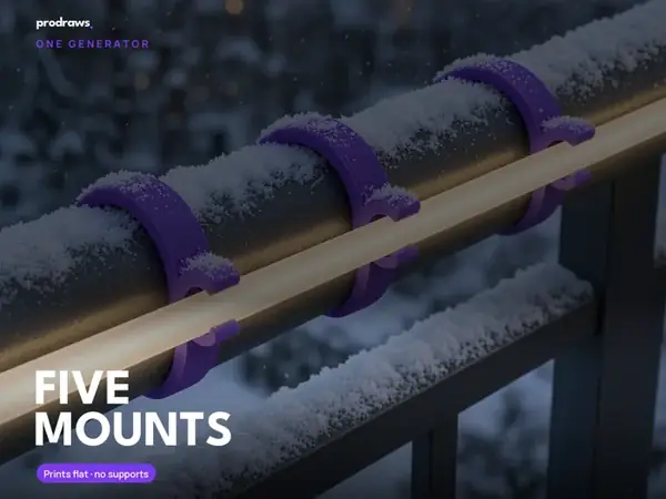 Custom Christmas Light Clips – Five Mounts