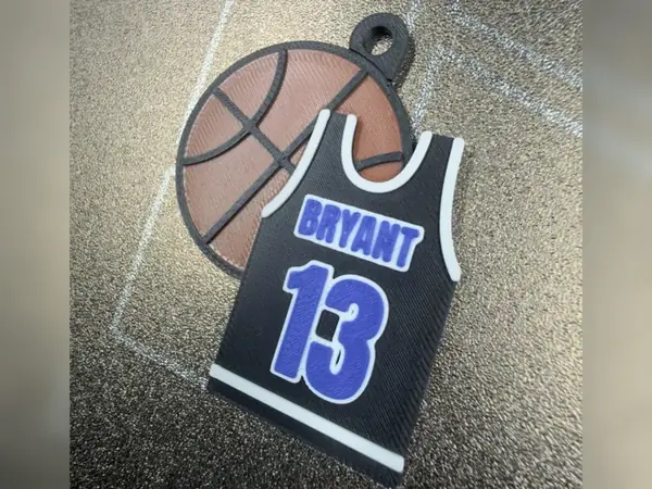 Custom Basketball Jersey Keychain – Name & Number
