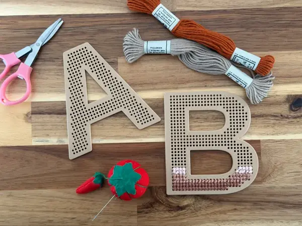 Custom Letter Cross Stitch Plate