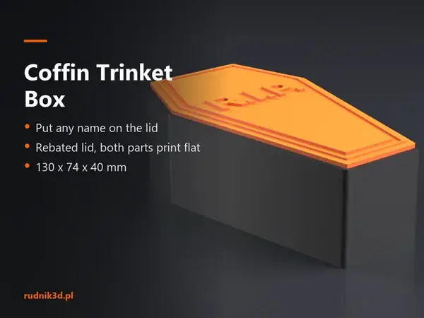 Custom Name Coffin Trinket Box