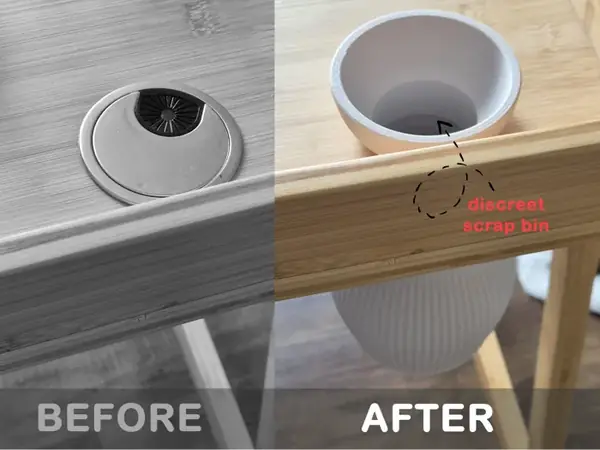 Custom Cable Port Desk Bin – Fun Designs