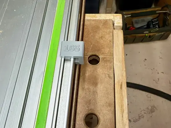 Custom Festool Guide Rail Thin-Cut Stop