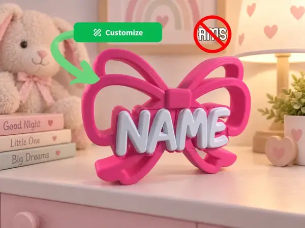Custom Bow Name Sign