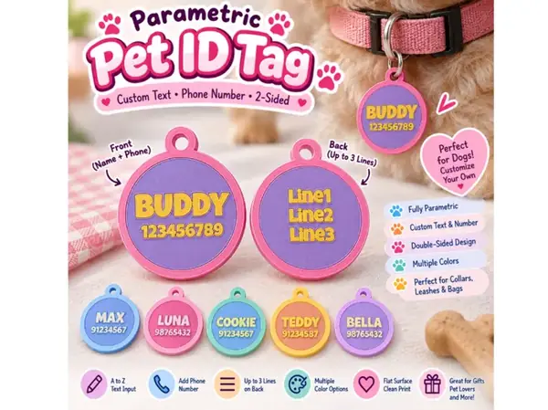 Custom Double-Sided Pet ID Dog Tag