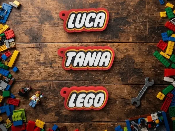 Custom Brick Font Keychain