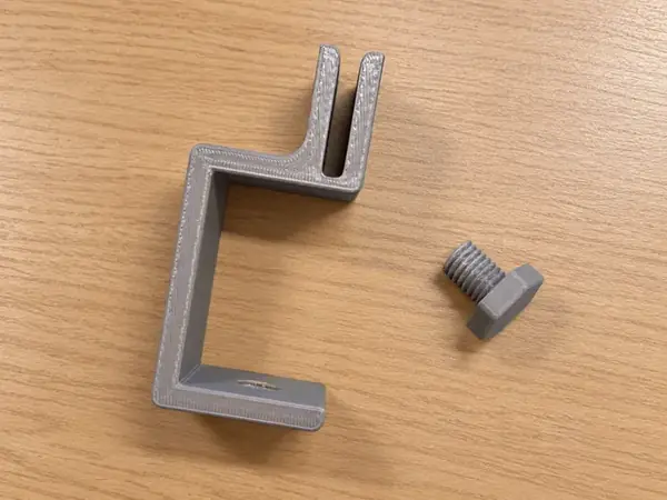 Custom Desktop Board Clip for Pegboards
