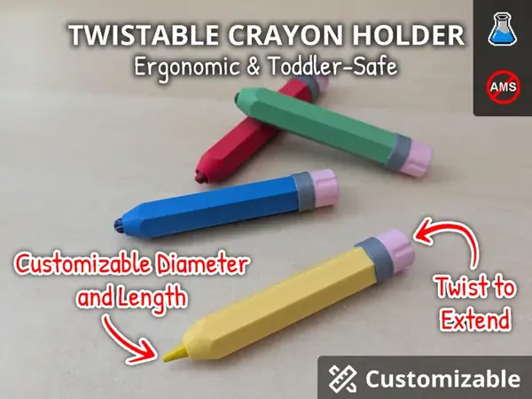 Twist-Up Crayon Holder