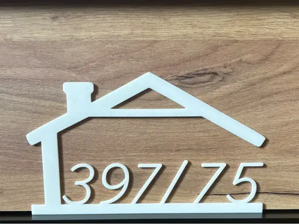 Custom House Number Sign V2