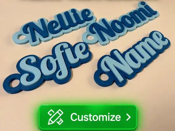 Custom Text Keychain – Your Own Name