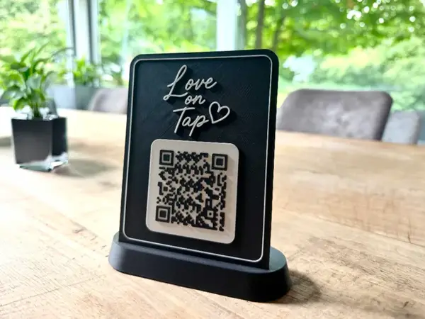 Custom QR Code Sign with Stand