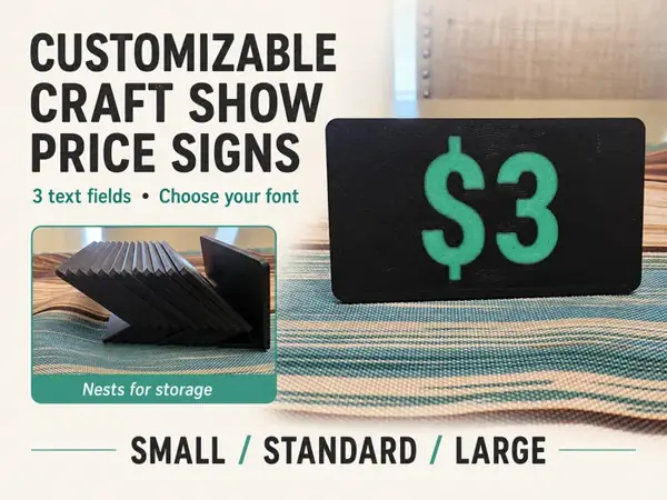 Custom Craft Show Price Signs