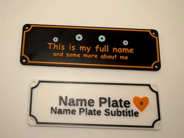 Custom Personalized Name Plate