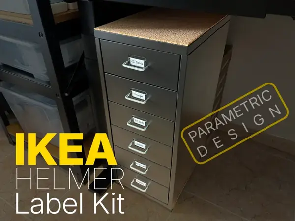 Custom IKEA HELMER Drawer Labels