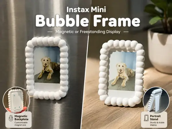 Instax Mini Bubble Frame with Magnets & Stand