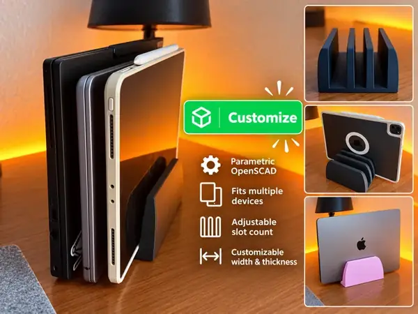 Custom Vertical Laptop & Tablet Stand