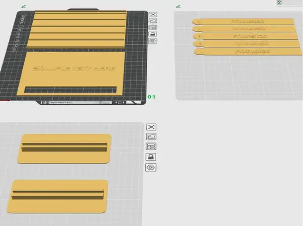 Custom Nameplate with Sliding Inserts
