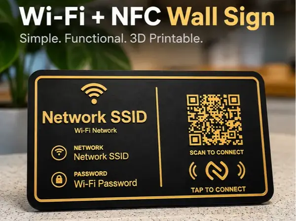 Custom Wi-Fi QR & NFC Sign