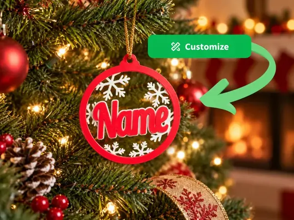 Custom Snowflake Name Ornament
