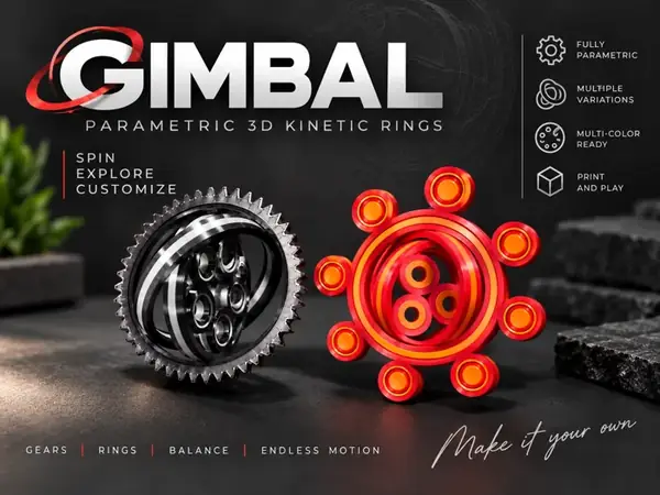 Custom GIMBAL 3D Gyroscope