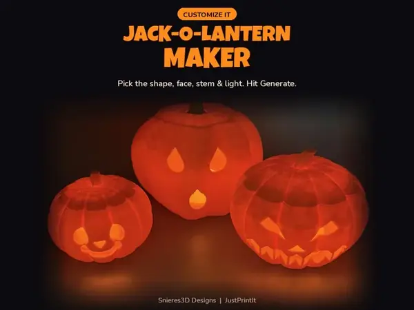 Custom Jack-O'-Lantern Pumpkin Lamp