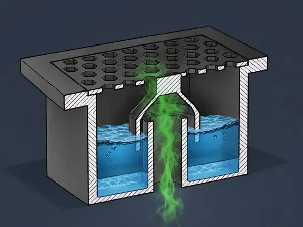Square Plumbing Smell Trap V2