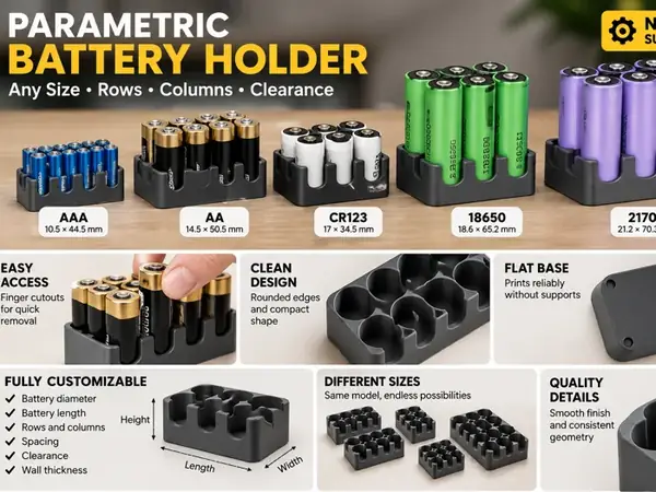 Custom Battery Holder – Any Battery Size